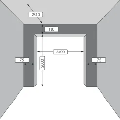 Porte de garage sectionnelle acier GoodHome blanc RAL 9010 - L.240 x h.200 cm - motorisée (en kit)