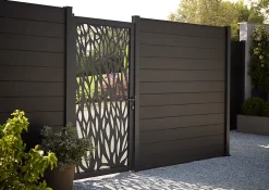 Portillon arbre alu Neva anthracite 93 x h.171 cm
