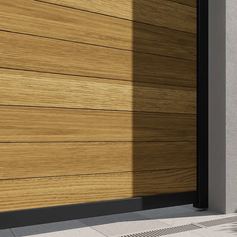 Portillon battant Neva aluminium effet bois l.100 x H.168 cm Klikstrom