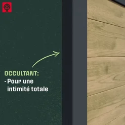 Portillon battant Neva aluminium effet bois l.100 x H.168 cm Klikstrom