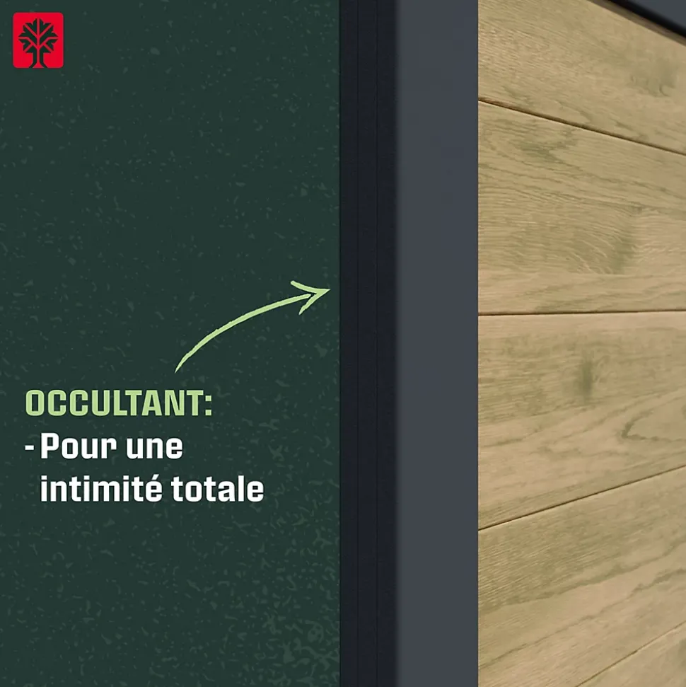 Portillon battant Neva aluminium effet bois l.100 x H.168 cm Klikstrom