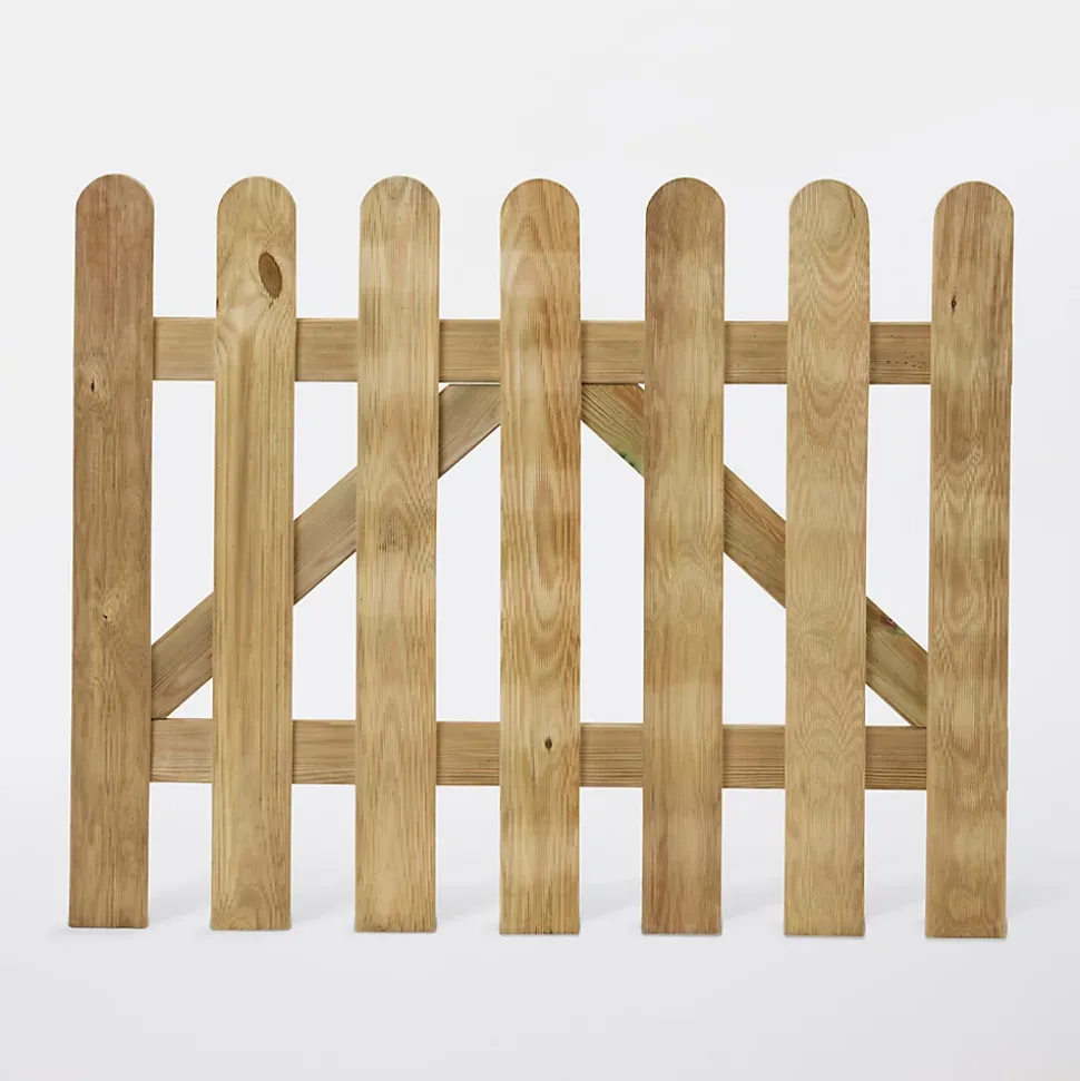 Portillon clôture bois Blooma Liao vert 100 x h.80 cm