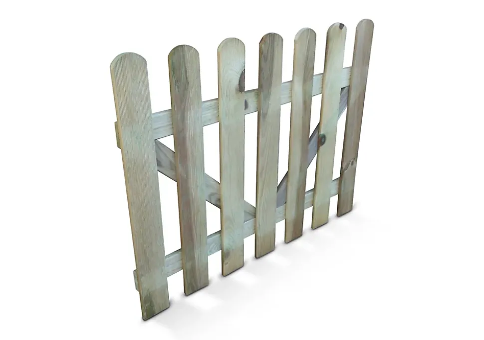 Portillon clôture bois Blooma Liao vert 100 x h.80 cm