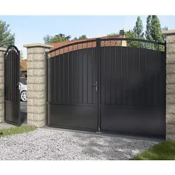 Portillon fer Blooma Oria noir - 100 x h.200 cm