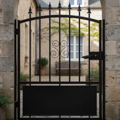 Portillon fer Braga noir - 100 x h.120 cm