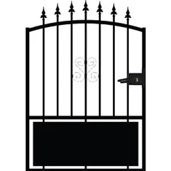 Portillon fer Braga noir - 100 x h.120 cm