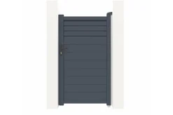 Portillon 1m CARPATIA H.180cm aluminium gris