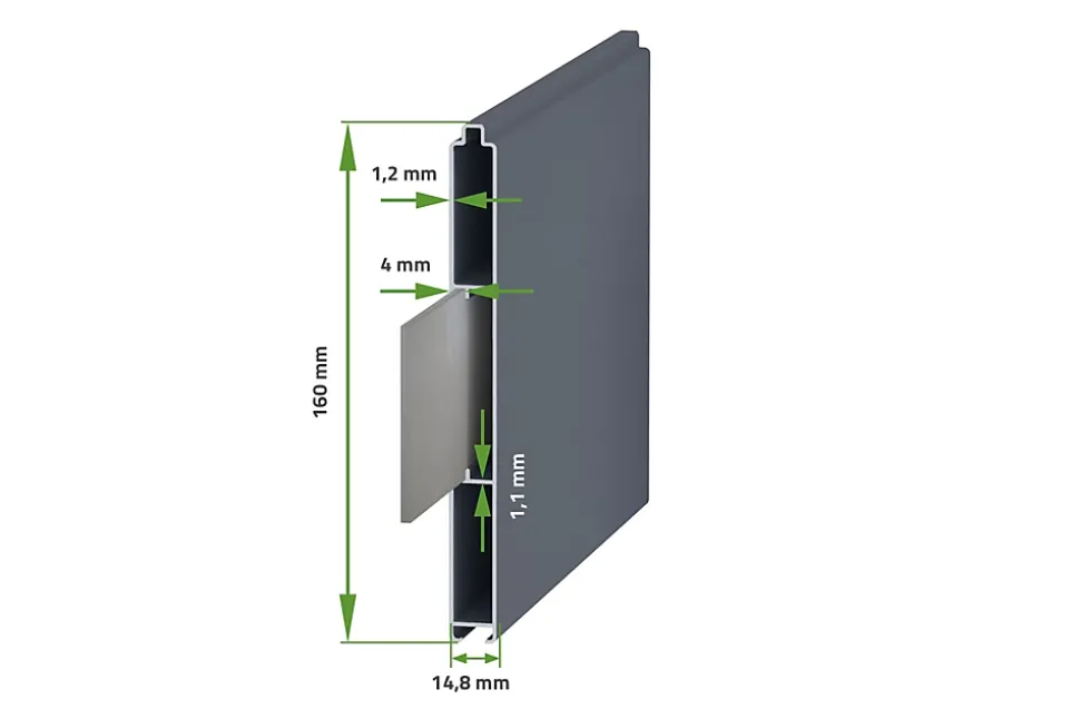 Portillon 1m EIGER H.180cm + Kit inversion ouverture