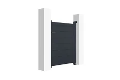 Portillon 1m EIGER H.115cm aluminium gris