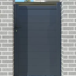 Portillon 1m EIGER H.160cm aluminium gris