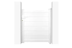 Portillon 1m EIGER H.115cm aluminium blanc