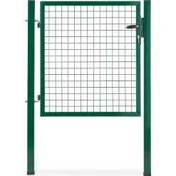 Portillon pour clôture grillagée à poteaux carrés Blooma vert 100 x h.100 cm