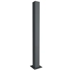 Poteau aluminium sur platine gris 15 x 15 x 180 cm 4ALU