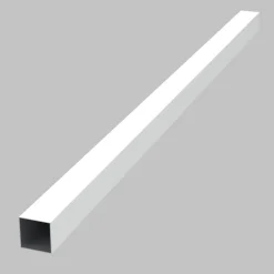 Poteau Belty 10 x 10 cm en aluminium à sceller - Hauteur 250 cm - Blanc
