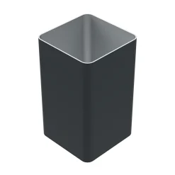 Poteau Belty 18 x 18 cm en aluminium à sceller - Hauteur 200 cm - Gris