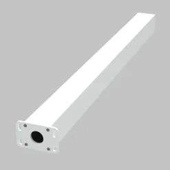 Poteau Belty 10 x 10 cm en aluminium sur platine - Hauteur 140 cm - Blanc