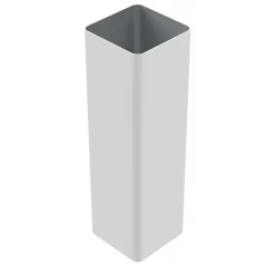 Poteau Belty 18 x 18 cm en aluminium à sceller - Hauteur 250 cm - Blanc