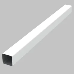 Poteau Belty 18 x 18 cm en aluminium à sceller - Hauteur 250 cm - Blanc