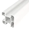 Poteau PVC blanc 3 rainures + 2 profils de finition - H. 2,40 m