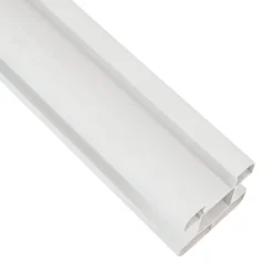 Poteau PVC blanc 3 rainures + 2 profils de finition - H. 2,40 m