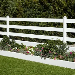 Poteau PVC blanc 3 rainures + 2 profils de finition - H. 2,40 m