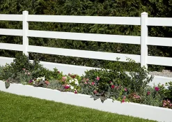 Poteau PVC blanc 3 rainures + 2 profils de finition - H. 2,40 m