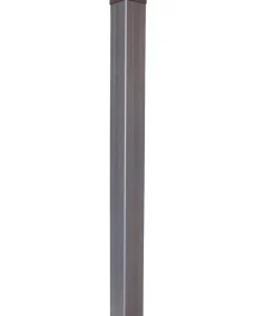 Poteau universel à fixer en aluminium taupe pour clôture Neva Klikstrom, H.95cm