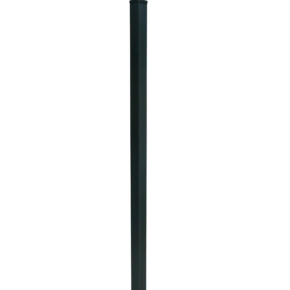 Poteau universel à fixer ou à sceller en aluminium anthracite pour clôture Neva Klikstrom, H.139cm