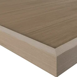 Profil de finition clipsable en composite Neva premium marron L.220 x l.4 x H.5,2 cm