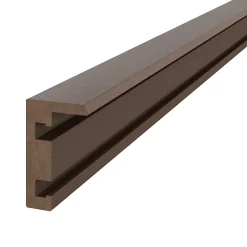 Profil de finition clipsable en composite Neva chocolat L.220 x l.4 x H.5,2 cm