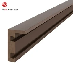 Profil de finition clipsable en composite Neva chocolat L.220 x l.4 x H.5,2 cm