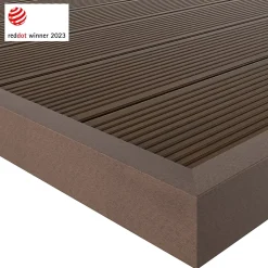 Profil de finition clipsable en composite Neva chocolat L.220 x l.4 x H.5,2 cm