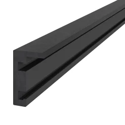 Profil de finition clipsable en composite Neva anthracite L.220 x l.4 x H.5,2 cm