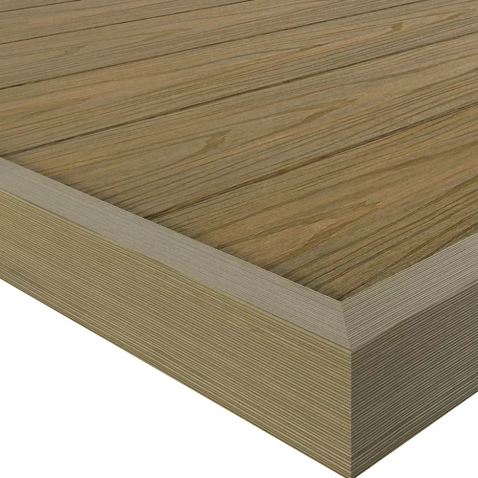 Profil de finition clipsable en composite Neva premium effet bois chêne L.220 x l.4 x H.5,2 cm