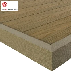 Profil de finition clipsable en composite Neva premium effet bois chêne L.220 x l.4 x H.5,2 cm