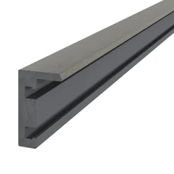 Profil de finition clipsable en composite Neva taupe L.220 x l.4 x H.5,2 cm