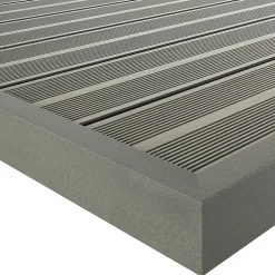 Profil de finition clipsable en composite Neva taupe L.220 x l.4 x H.5,2 cm