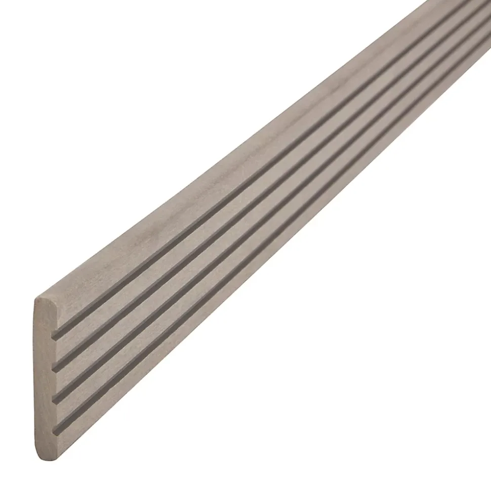 Profil de finition lame de terrasse Neva composite taupe L.220 x l.5.2cm
