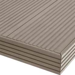 Profil de finition lame de terrasse Neva composite taupe L.220 x l.5.2cm