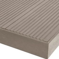 Profil de finition lame de terrasse Neva composite taupe L.220 x l.5.2cm