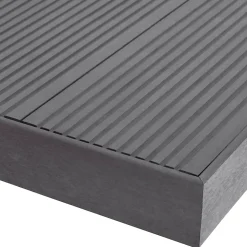 Profil de finition lame de terrasse Neva composite anthracite L.220 x l.5,2cm