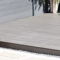Profil de finition lame de terrasse Neva composite anthracite L.220 x l.5,2cm