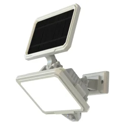 Projecteur solaire LED intégré à détection Shomali 1000lm 9W IP44 blanc GoodHome