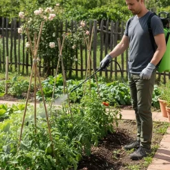 Pulvérisateur de Jardin 8L + Lance 60cm poignée tuyau 1.20m - Pulvérisateur à main Spray et Jet VITO