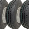 145R10 Roue de remorque, pneu 10" 500kgs 84/82N 4 stud 4 Inch PCD E-Mark (Lot de 3)