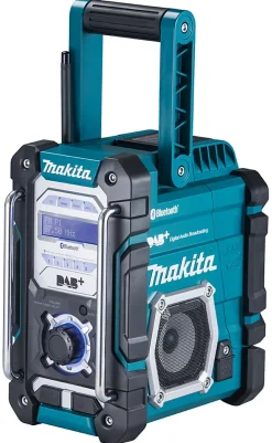 Radio de chantier sans fil sans batterie Makita DMR112 connexion Bluetooth et auxiliaire bande radio DAB+/FM