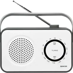 Radio FM AM Sencor SRD 2100 W blanche compacte haut parleur 3 prise AUX 3 5 mm