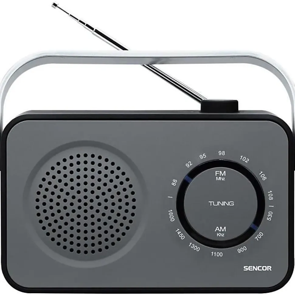 Radio FM AM SENCOR SRD 2100B noir compact 1W prise casque antenne télescopique
