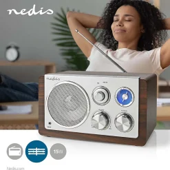 Radio FM Conception de table FM Alimentation secteur Analogique NEDIS