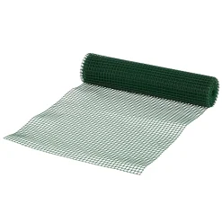 Rouleau de grillage souple Blooma - coloris vert - maille carrée 10 x 10 mm - L.5 m x H.0,50 m